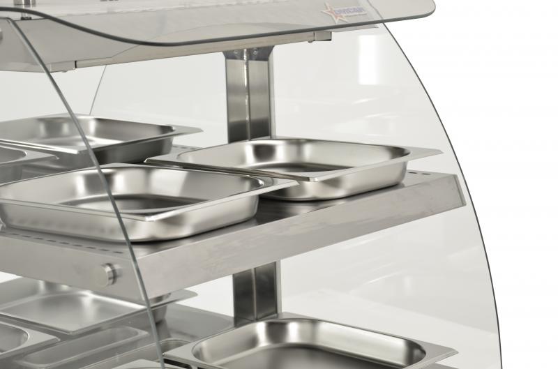 100 L Double-Shelf Full Service Heated Display Case